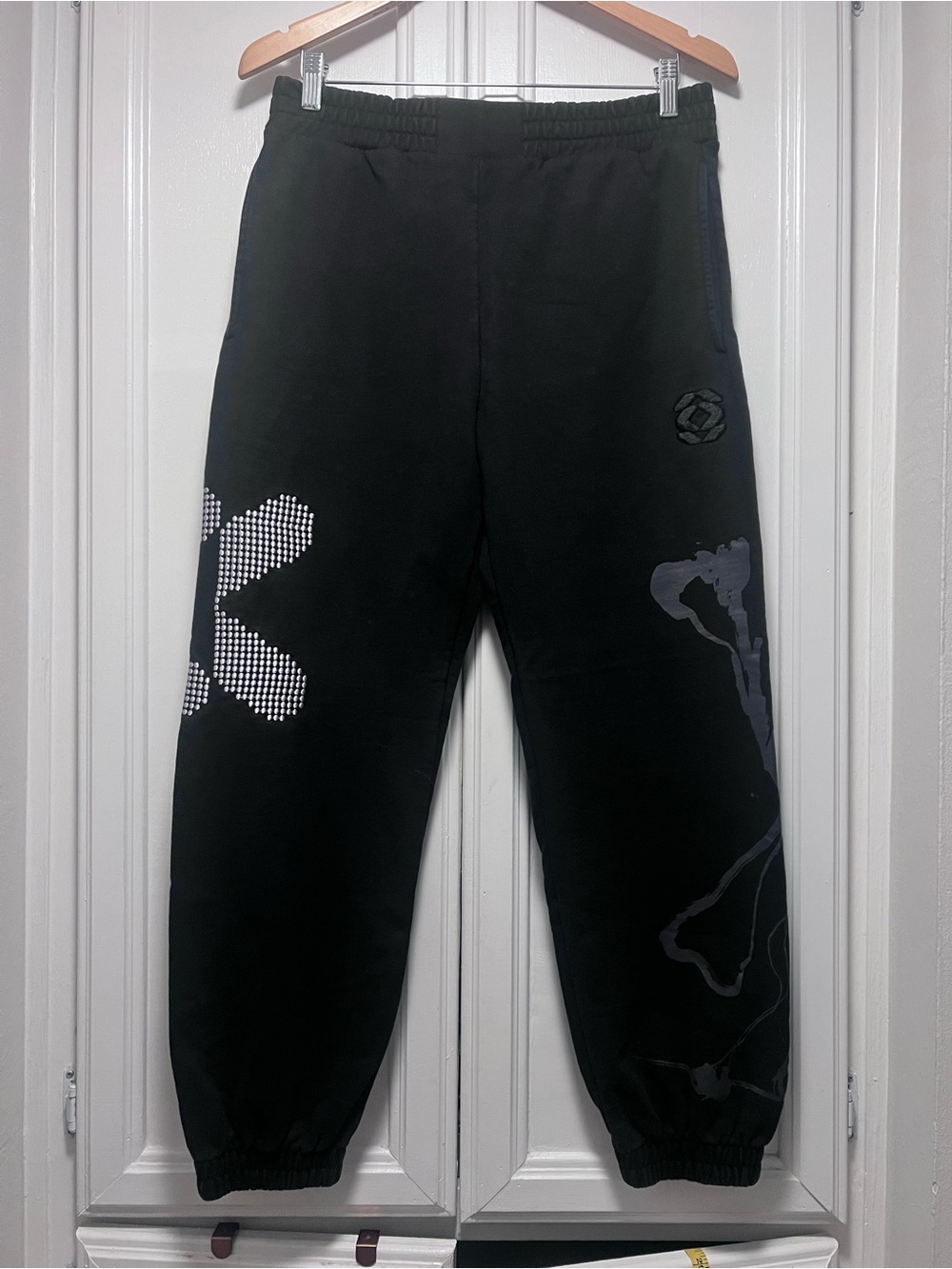 Alexander McQueen McQ Black Joggers Streetwear Designer Size Medium